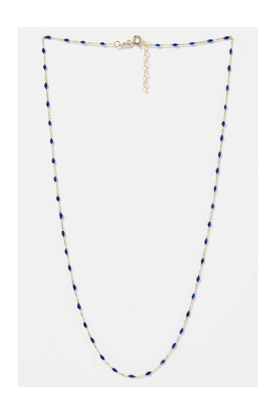 Collier "Amada Bleu" Or Jaune 375/1000