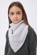 Plain Triangle Bandana Scarf Cozy - Light Grey - Kids
