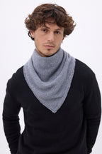 Bufanda bandana triangular lisa Cozy - Gris oscuro - Hombre