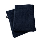 Lot De 2 Gants De Toilette "Spa" - 100% Coton - Bleu Nuit