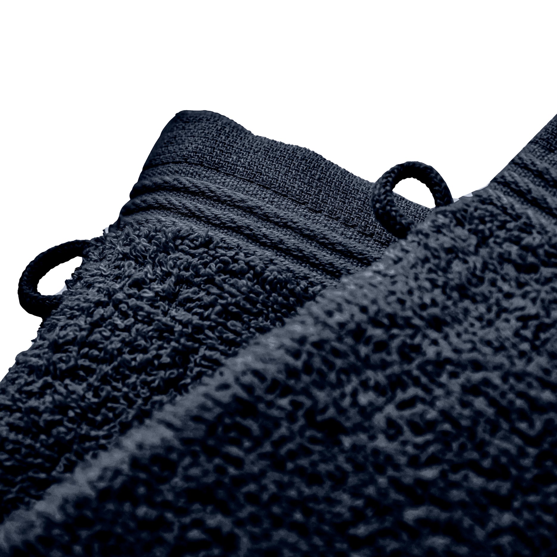Lot De 2 Gants De Toilette "Spa" - 100% Coton - Bleu Nuit