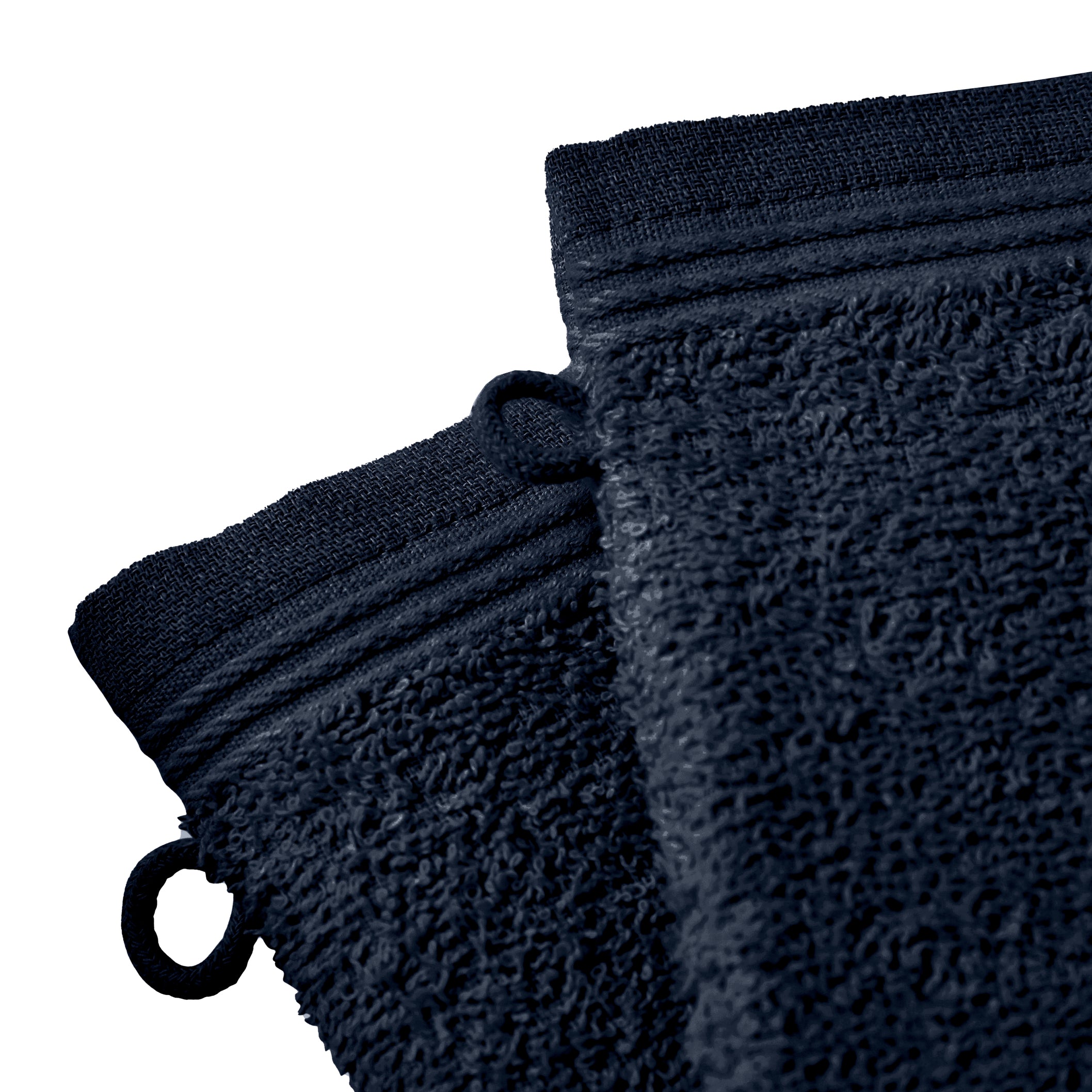 Lot De 2 Gants De Toilette "Spa" - 100% Coton - Bleu Nuit