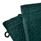 Juego de 2 toallitas "Spa" - 100% Algodón - Esmeralda