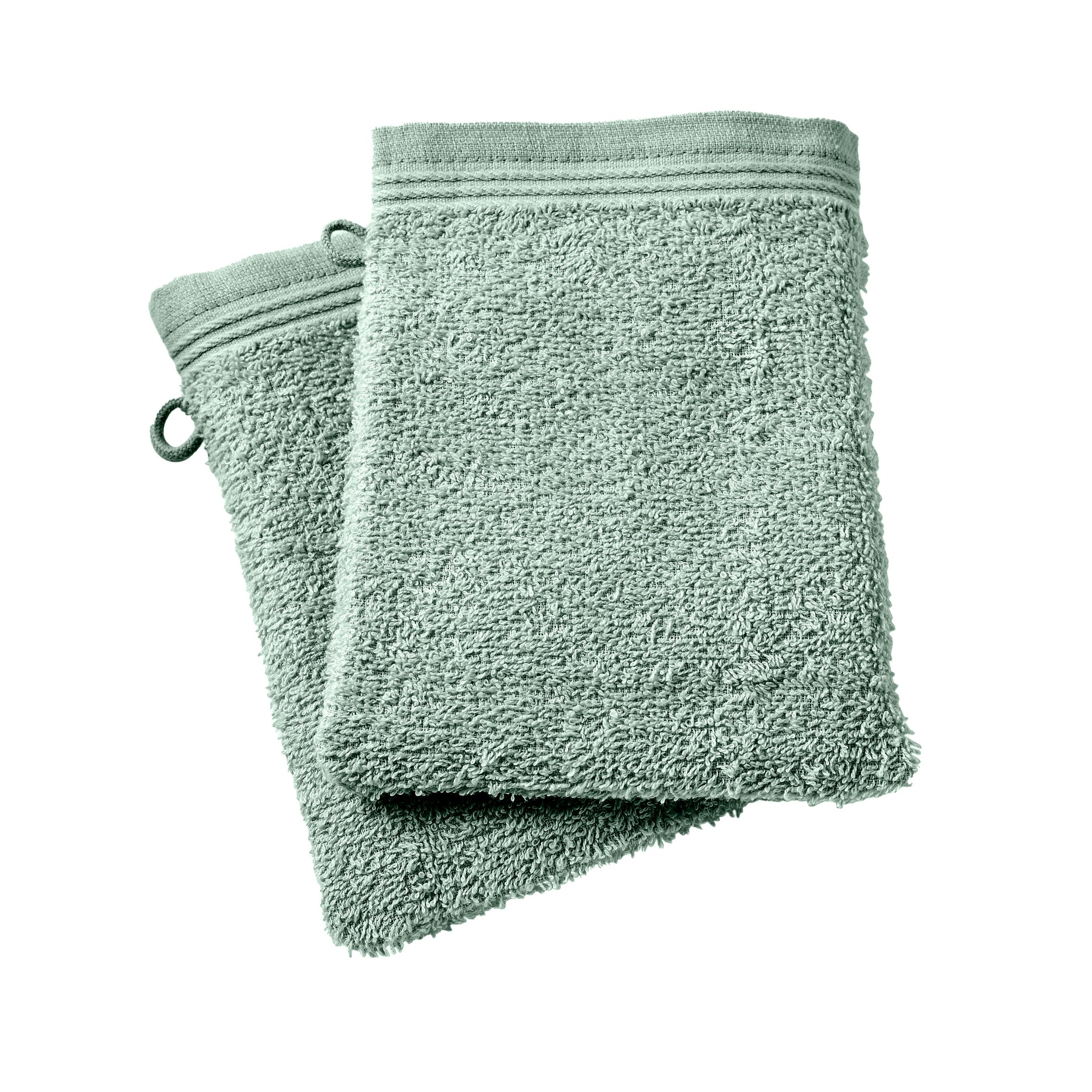 Juego de 2 toallitas "Spa" - 100% algodón - Menta