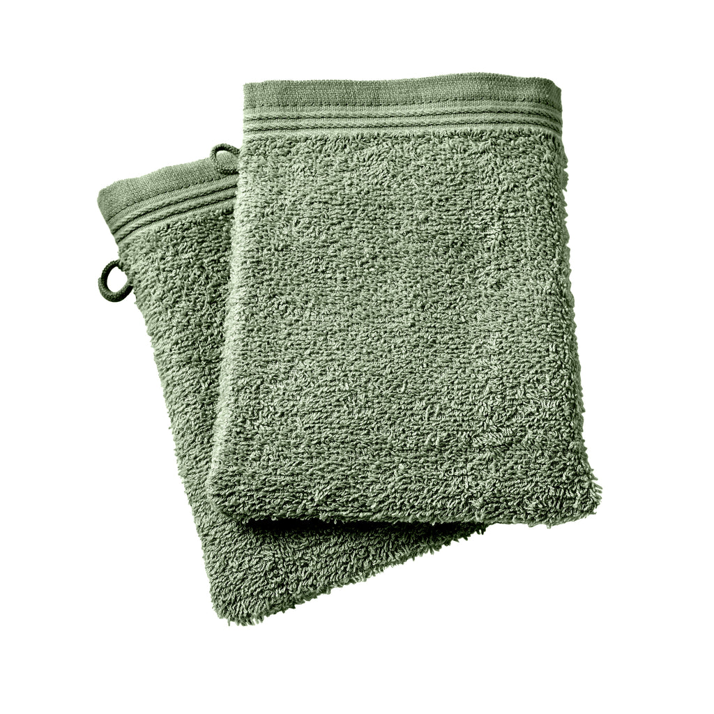 Set of 2 "Spa" Washcloths - 100% Cotton - Rosemary