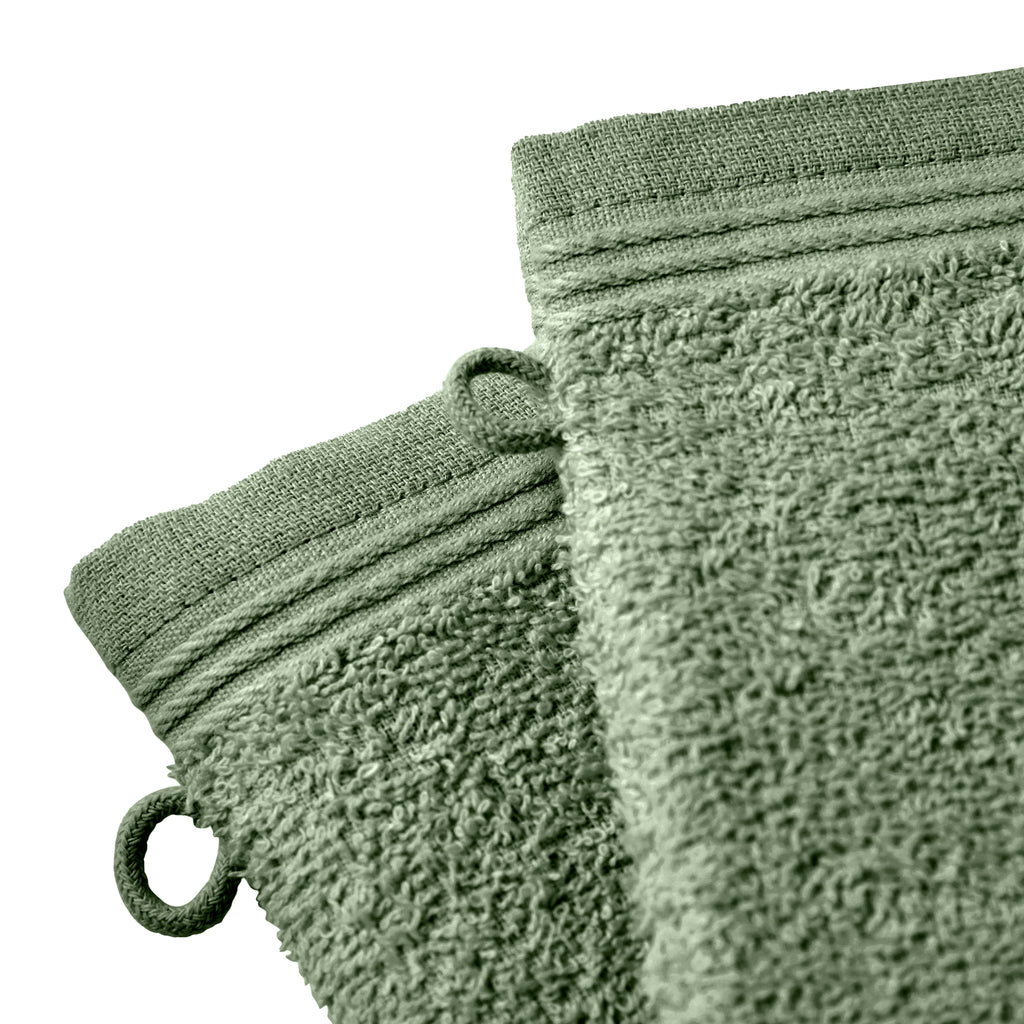 Set of 2 "Spa" Washcloths - 100% Cotton - Rosemary