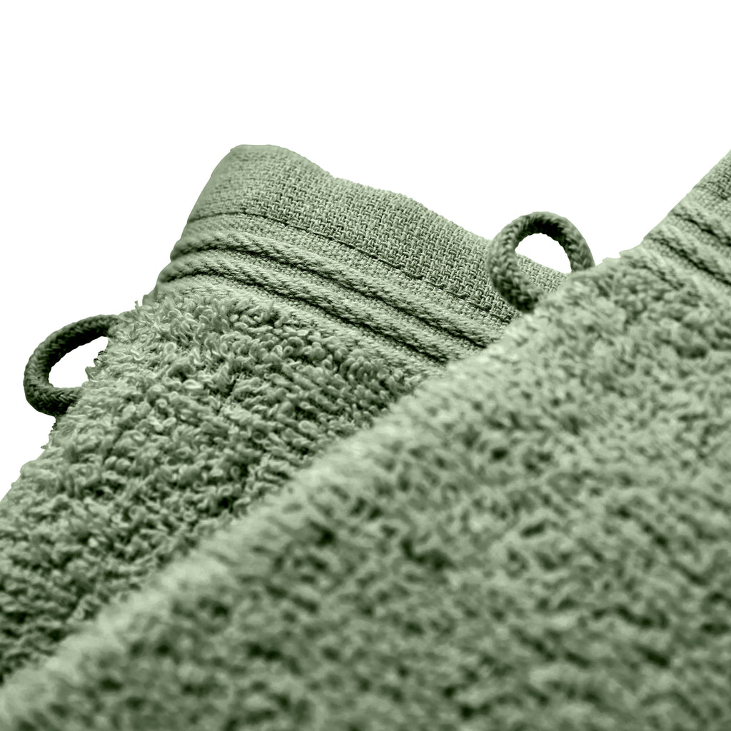 Set of 2 "Spa" Washcloths - 100% Cotton - Rosemary