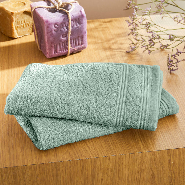 "Spa" Guest Towels - 100% Cotton - Mint