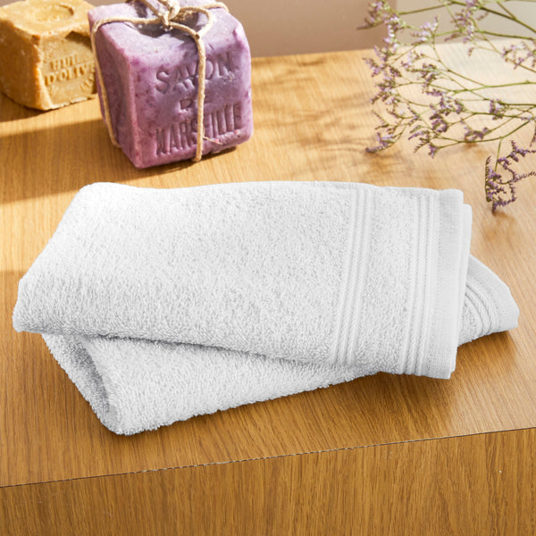 "Spa" Guest Towels - 100% Cotton - Snow