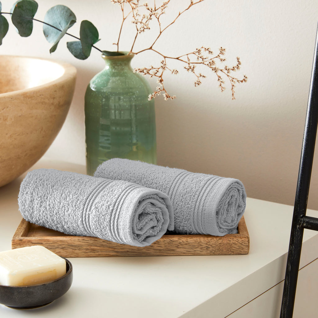 "Spa" Guest Towels - 100% Cotton - Pearl