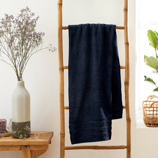 "Spa" Bath Towel - 100% Cotton - Midnight Blue