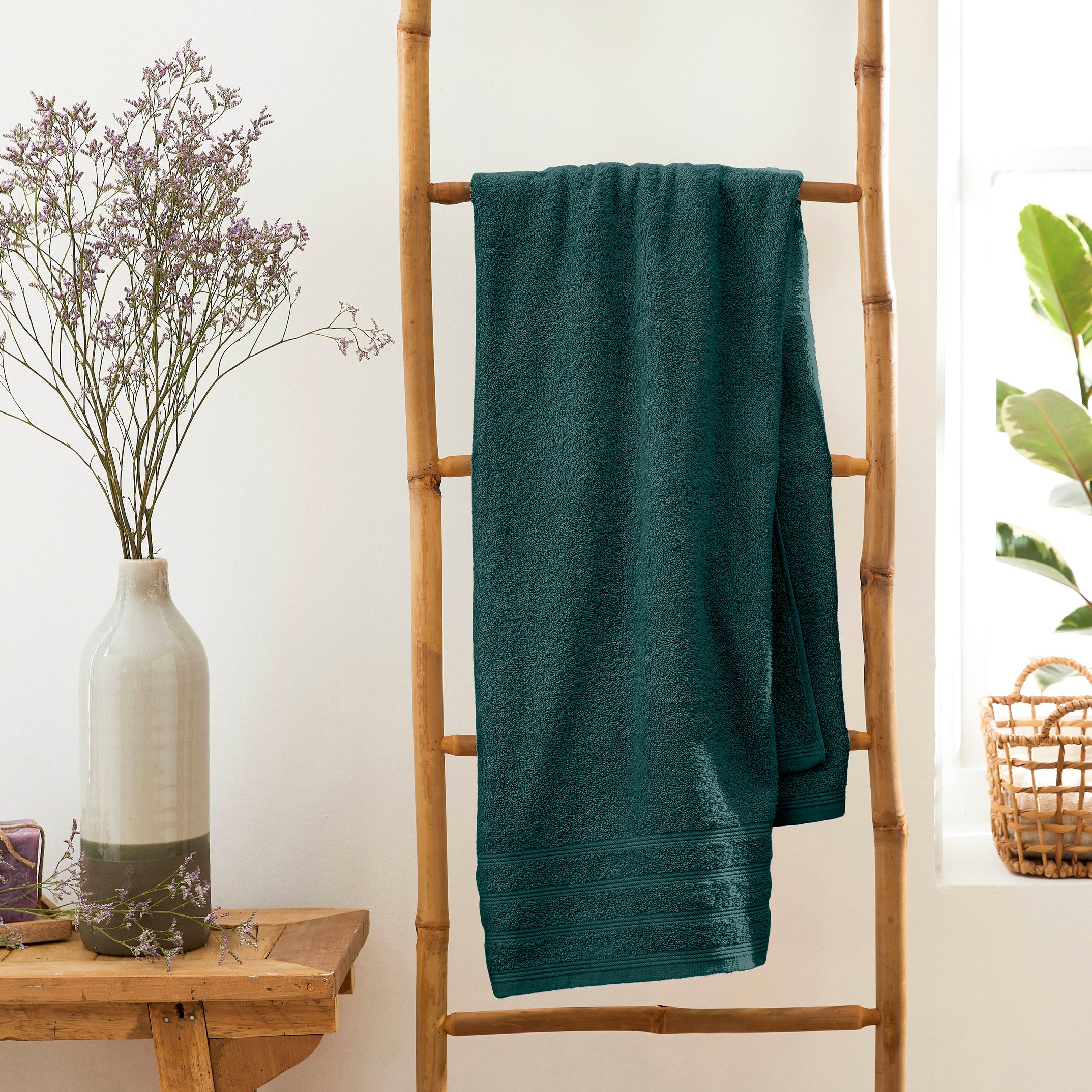 Drap De Bain "Spa" - 100% Coton - Emeraude