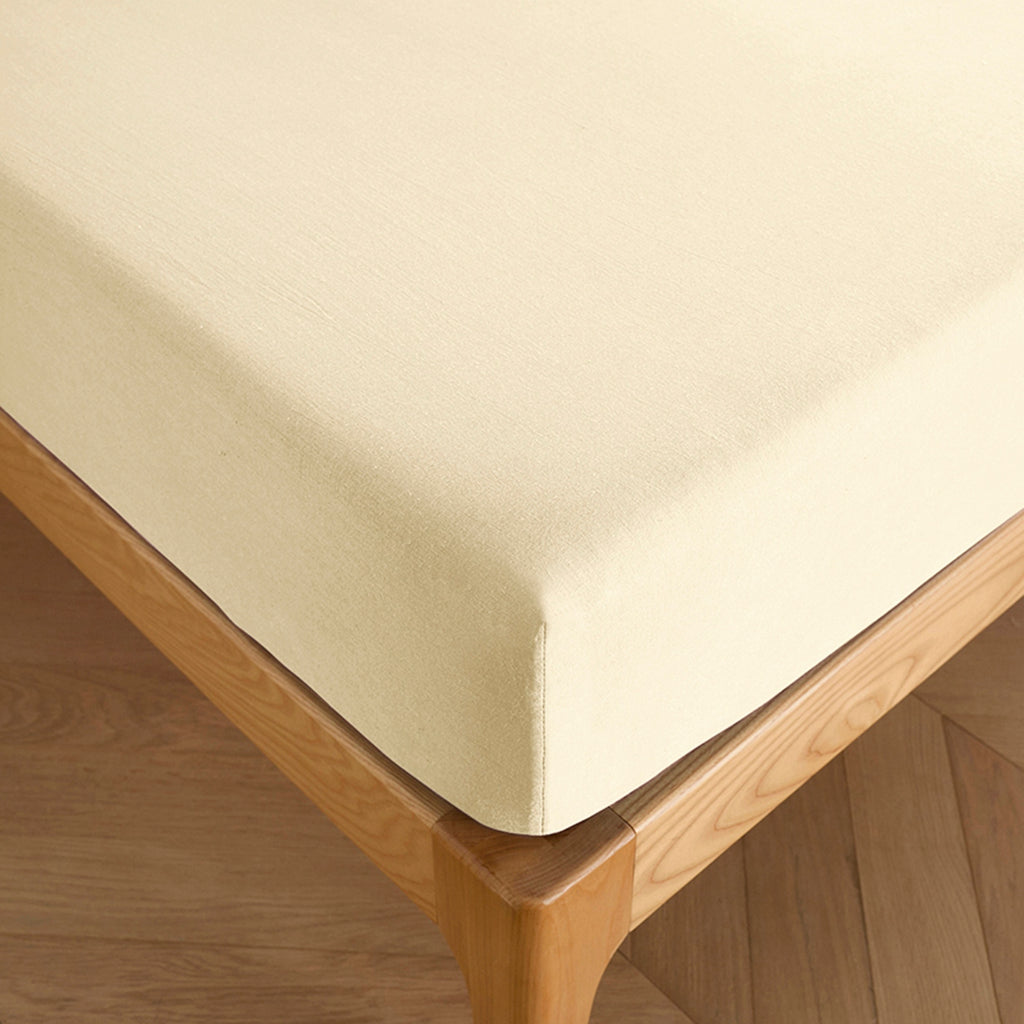 Fitted Sheet - 100% Cotton - Vanilla
