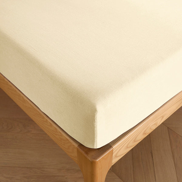 Fitted Sheet - 100% Cotton - Vanilla