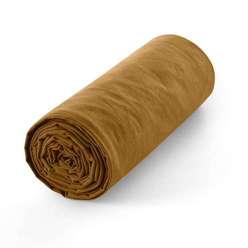 Sábana Bajera - 100% Algodón - Caramelo