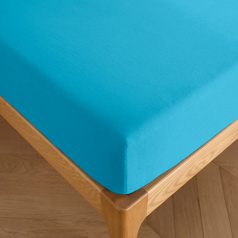 Fitted Sheet - 100% Cotton - Cyan