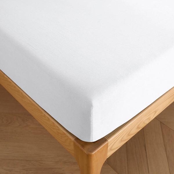 Drap Housse - 100% Coton - Neige