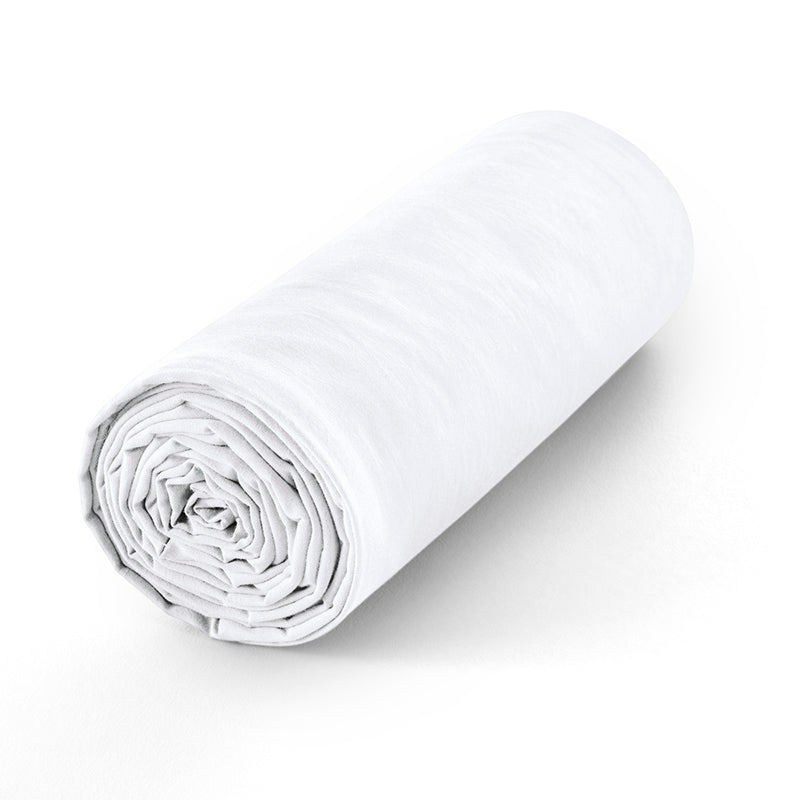 Drap Housse - 100% Coton - Neige