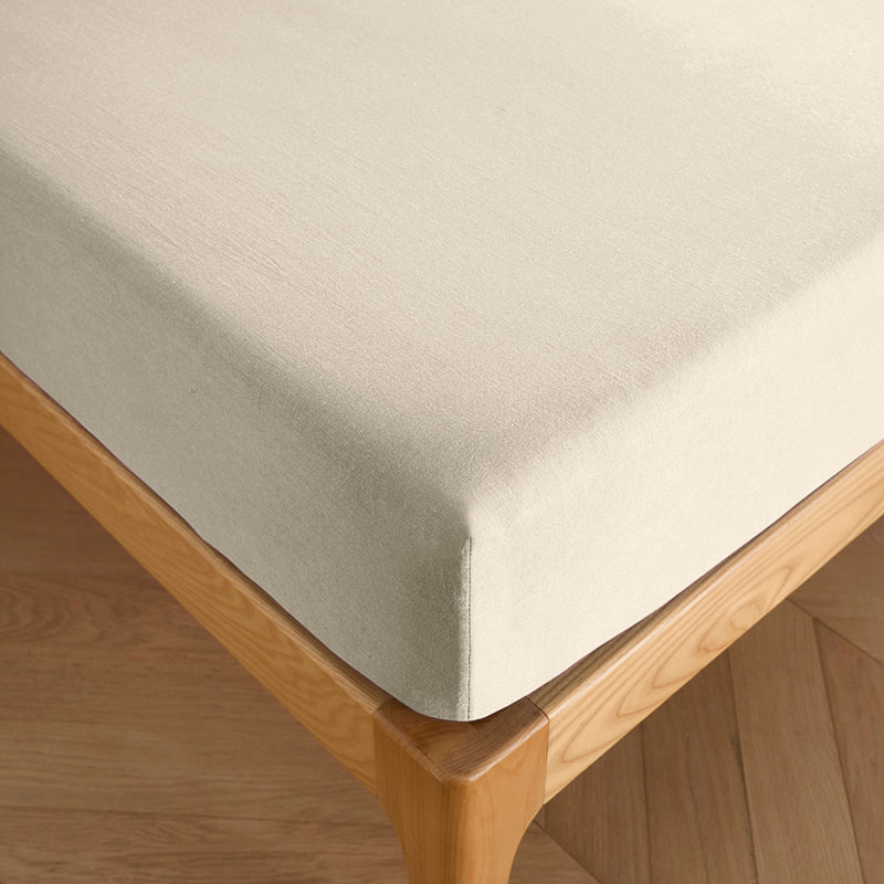 Drap Housse - 100% Coton - Sable