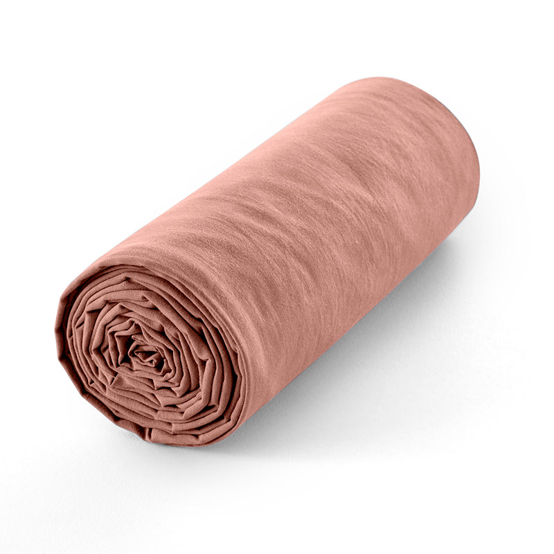 Sábana Bajera - 100% Algodón - Rosa Viejo