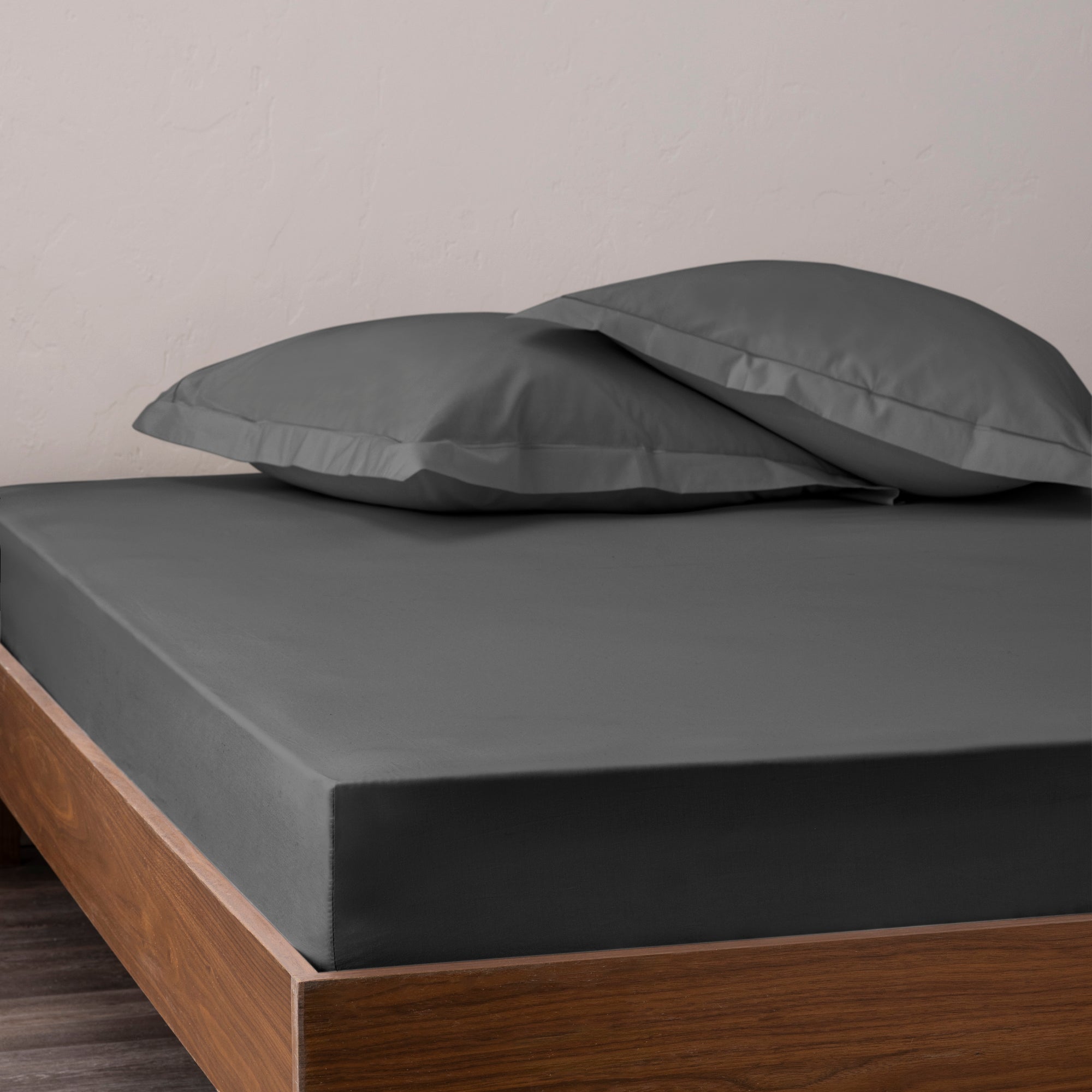 Drap Housse - 100% Percale Coton - Ardoise