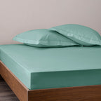 Sábana Bajera - 100% Algodón Percal - Celadon