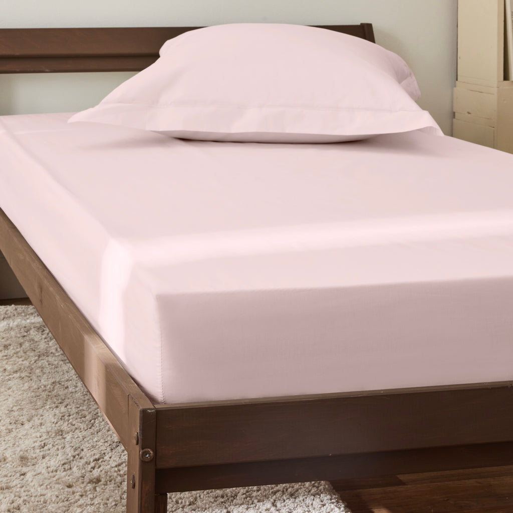 Drap Housse Percale Pur Coton Peigné Longues Fibres - Rose