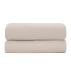 “Prestige” Fitted Sheet - Cotton Satin - Sand