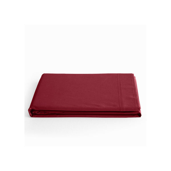 Drap Plat - 100% Coton - Grenat