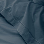 Flat Sheet - 100% Percale Cotton - Ink Blue