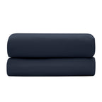Drap Plat "Prestige" - Satin De Coton - Bleu Velours