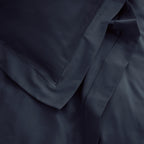 Drap Plat "Prestige" - Satin De Coton - Bleu Velours