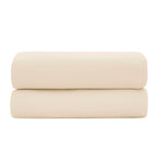 "Prestige" Flat Sheet - Cotton Satin - Cream