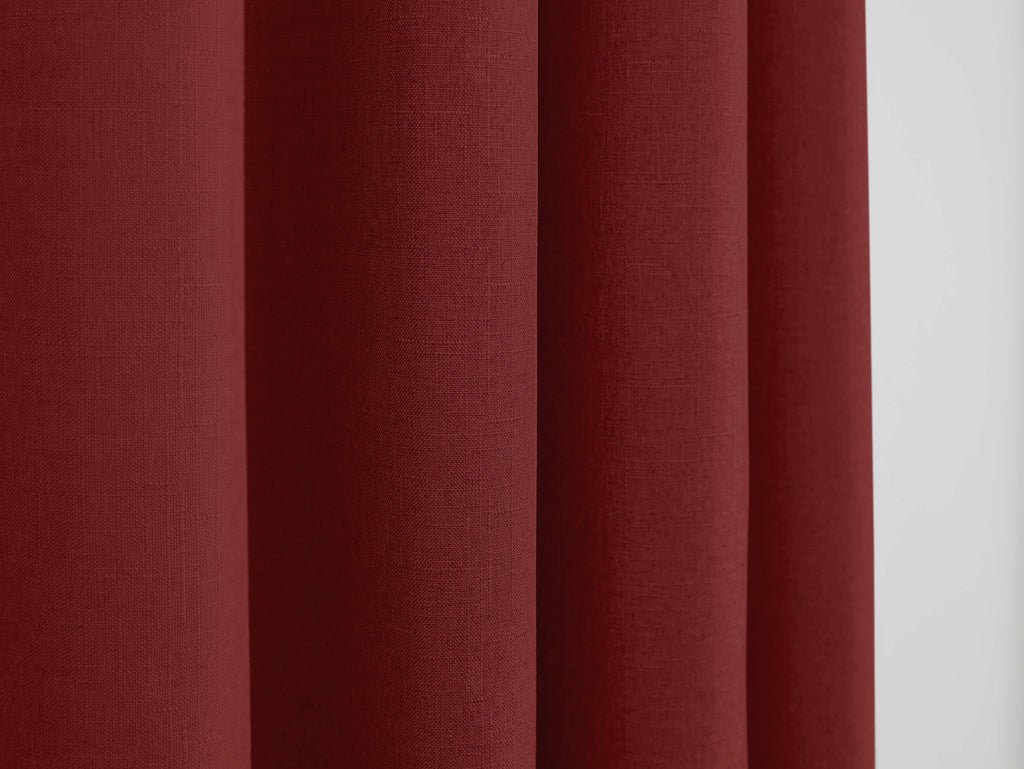 Rideaux - Effet Lin - Cerise
