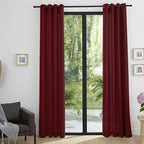 Cortinas - Efecto Lino - Rojo Vino