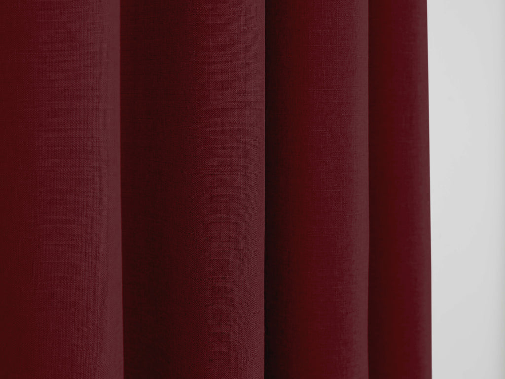 Cortinas - Efecto Lino - Rojo Vino