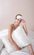100% Pure Mulberry Silk Mask - Ivory