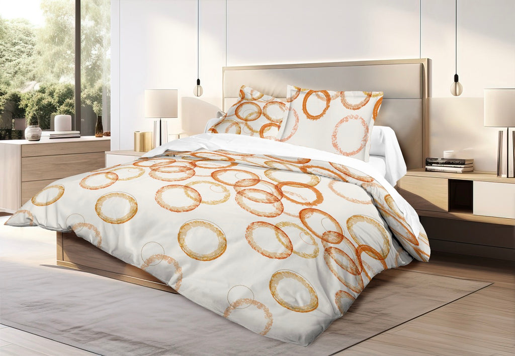 Parure De Couette 3 Pièces - Louna - Circle Orange