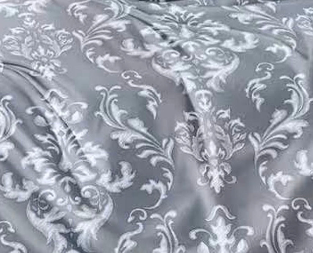 Juego de Edredón Estampado Doble Cara + 2 Fundas de Almohada con Volantes Planos de Piqué - 100% Puro Algodón Percal Peinado