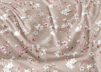 Parure De Couette Imprimé Double Face + 2 Taies D'Oreiller Volant Plat Piqué - 100% Percale Pur Coton Peigné