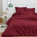 Housse De Couette - 100% Coton - Grenat