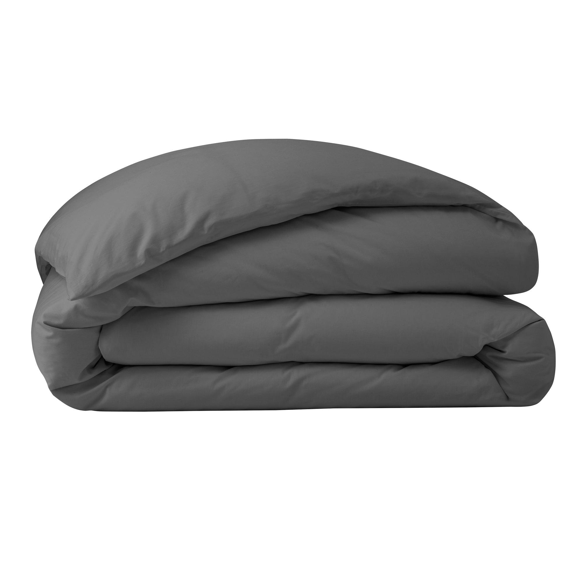 Housse De Couette - 100% Percale Coton - Ardoise