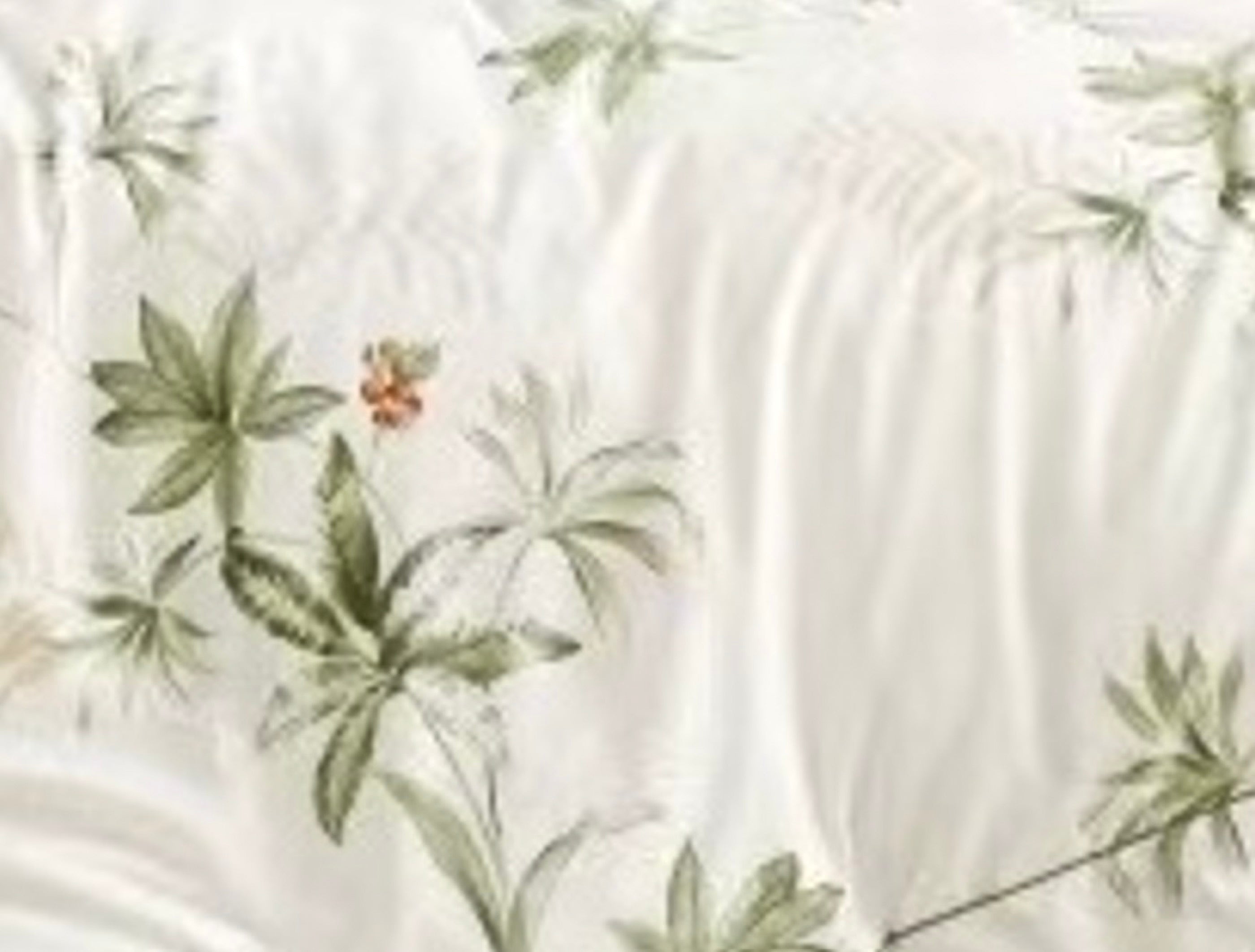 Double-Faced Printed Duvet Set + 2 Flat Pique Ruffle Pillowcases - 100% Pure Combed Cotton Percale