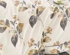 Juego de Edredón Estampado Doble Cara + 2 Fundas de Almohada con Volantes Planos de Piqué - 100% Puro Algodón Percal Peinado