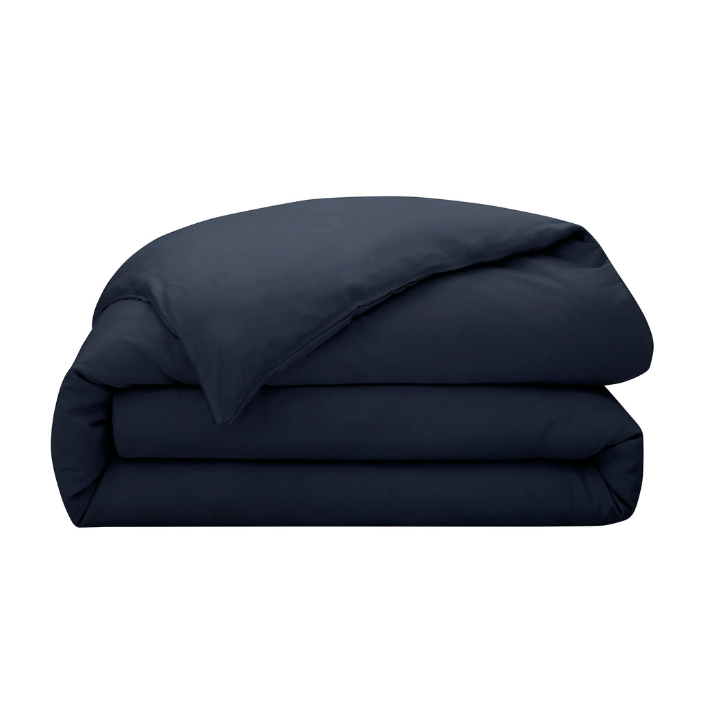 Housse De Couette "Prestige" - Satin De Coton - Bleu Velours
