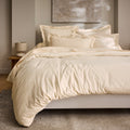 “Prestige” Duvet Cover - Cotton Satin - Cream