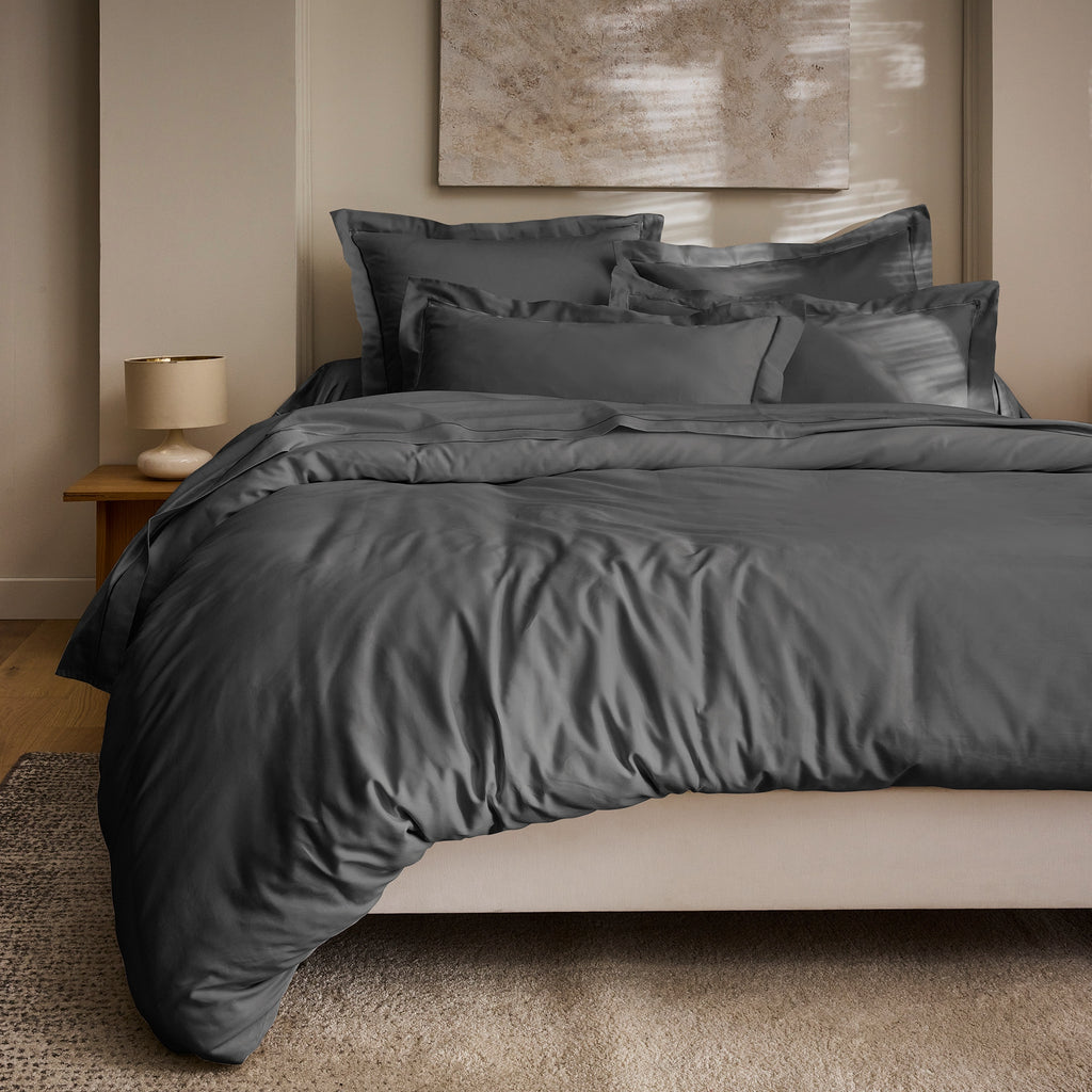 Housse De Couette "Prestige" - Satin De Coton - Graphite
