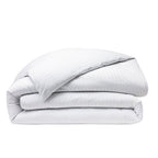 Housse De Couette "Prestige" - 100% Satin De Coton Peigné Avec Fines Rayures - Blanc