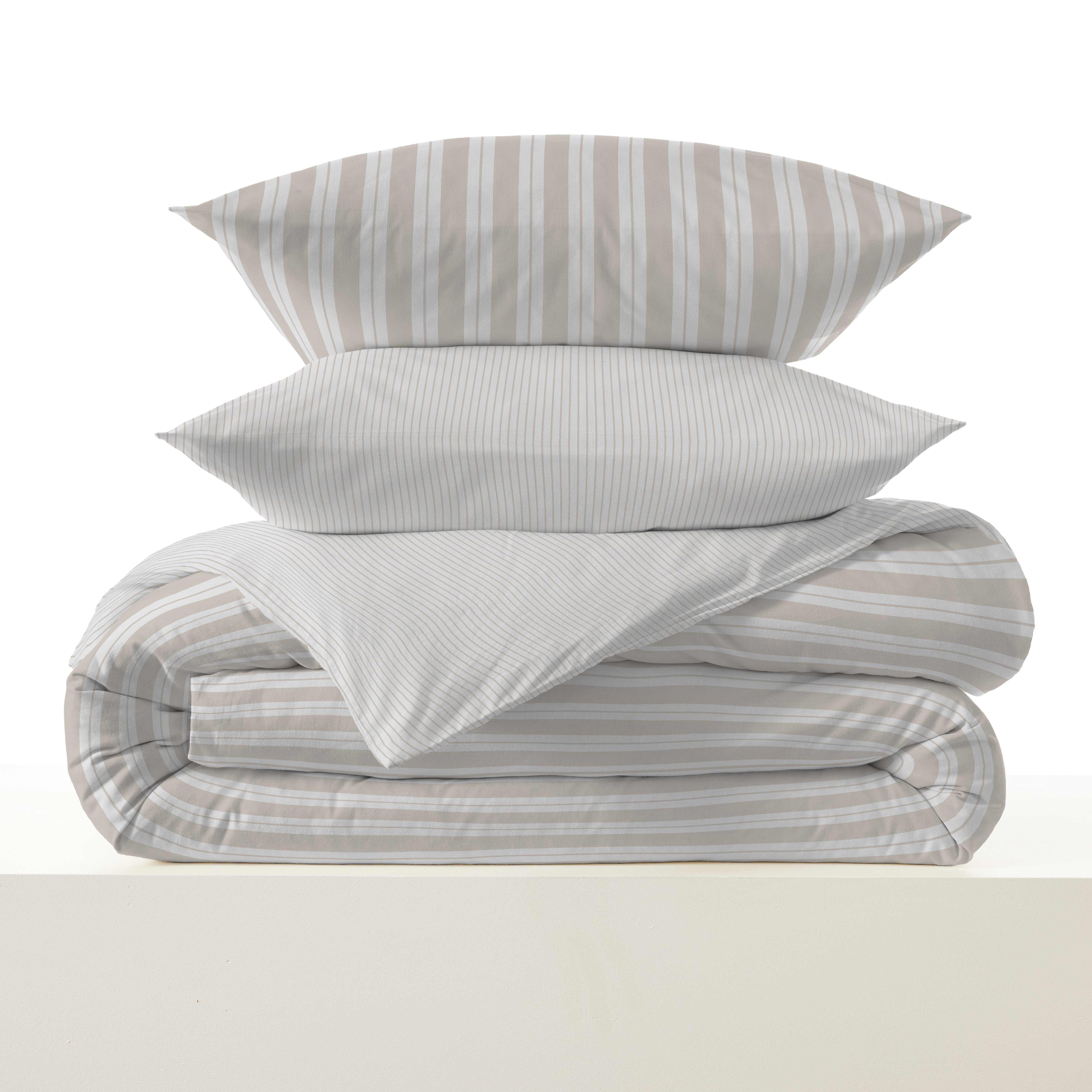 Pack Housse De Couette - 100% Coton - Florence Naturel