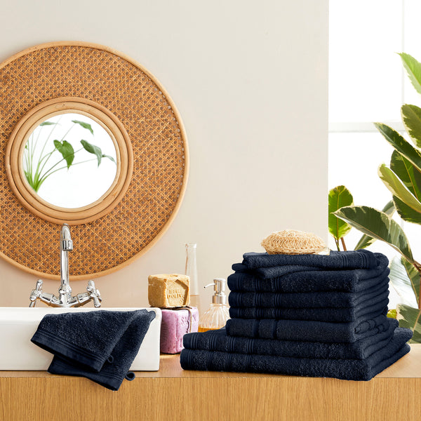 "Spa" Sponge Pack - 100% Cotton - Midnight Blue